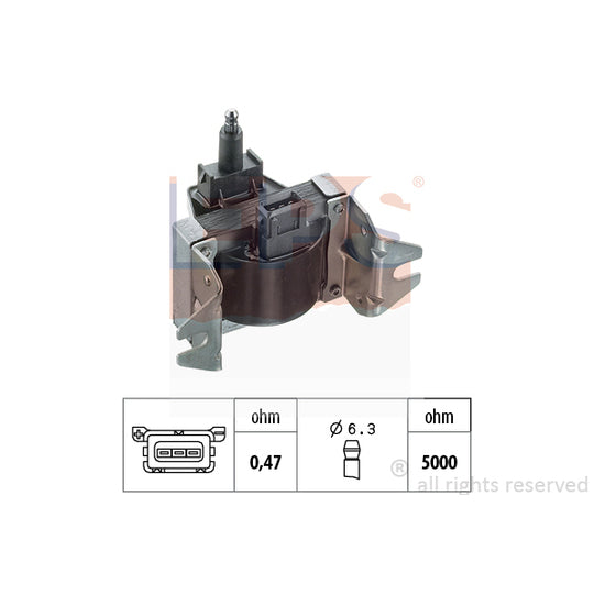 Eps Ignition coil to suit Hitachi, Renault