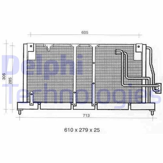Delphi Condenser, air conditioning to suit Opel, Vauxhall