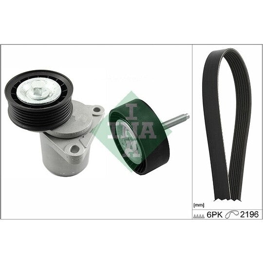 Ina V-Ribbed Belt Set to suit Ford