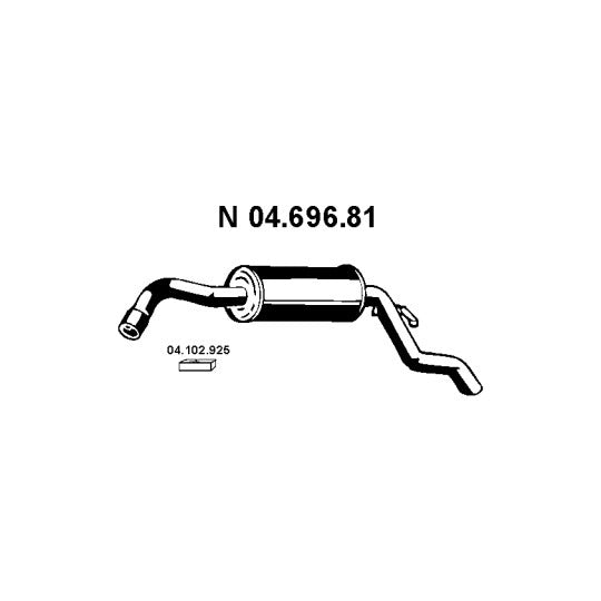 Eberspächer End Silencer to suit Ford