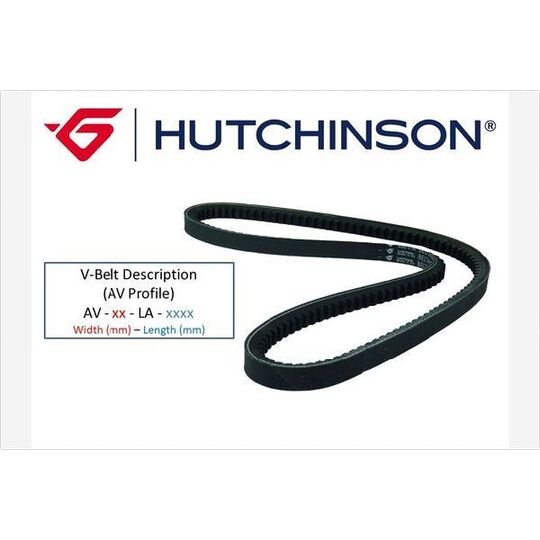 Hutchinson V-belt to suit Toyota, Ford, Mazda