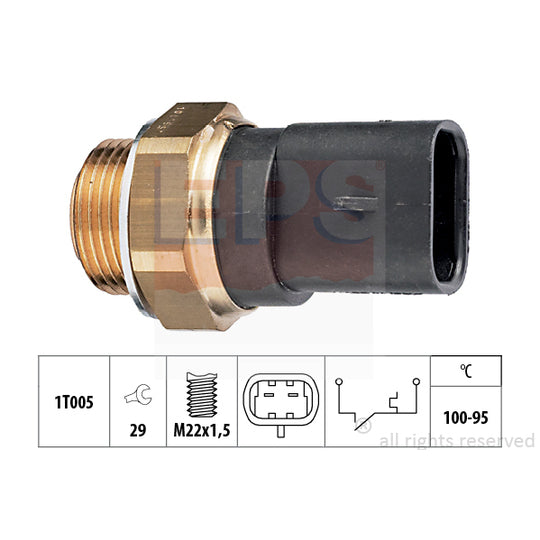Eps Temperature Switch, radiator fan to suit Opel, Holden