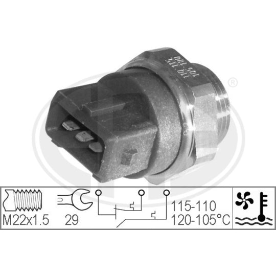 Era Temperature Switch, radiator fan to suit Opel