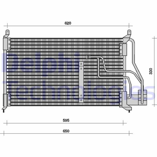 Delphi TSP0225048 Condenser, air conditioning to suit Opel, Vauxhall