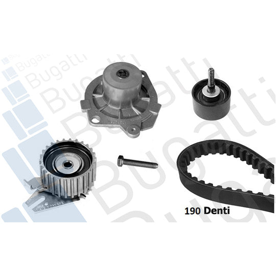 Bugatti Water Pump & Timing Belt Kit to suit Fiat, Suzuki, Opel
