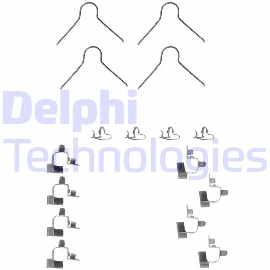 Delphi Accessory Kit, disc brake pad to suit Toyota