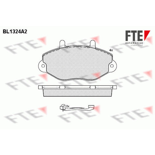 Fte Brake Pad Set, disc brake to suit Ford