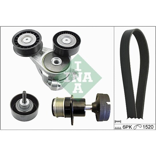 Ina V-Ribbed Belt Set to suit Ford
