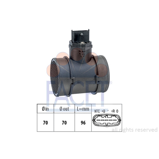 Facet Air Mass Sensor to suit Fiat, Chrysler, Hitachi