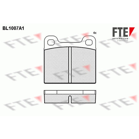 Fte Brake Pad Set, disc brake to suit Audi, VW, BMW