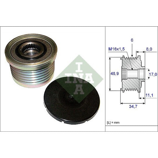 Ina Alternator Freewheel Clutch to suit Renault