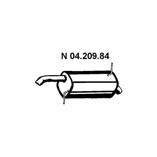 Eberspächer 04.209.84 End Silencer to suit Ford
