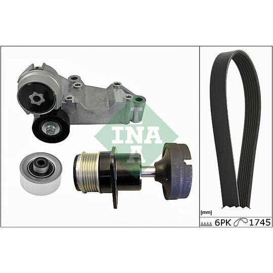 Ina V-Ribbed Belt Set to suit Ford