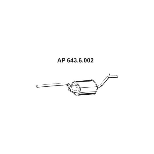 Eberspächer Exhaust system middle silencer to suit Ford
