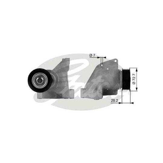 Gates Tensioner Pulley, v-ribbed belt to suit Ford