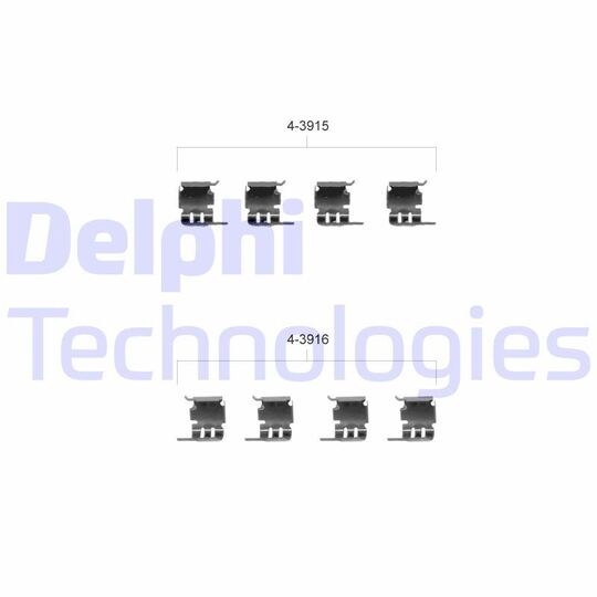 Delphi Accessory Kit, disc brake pad