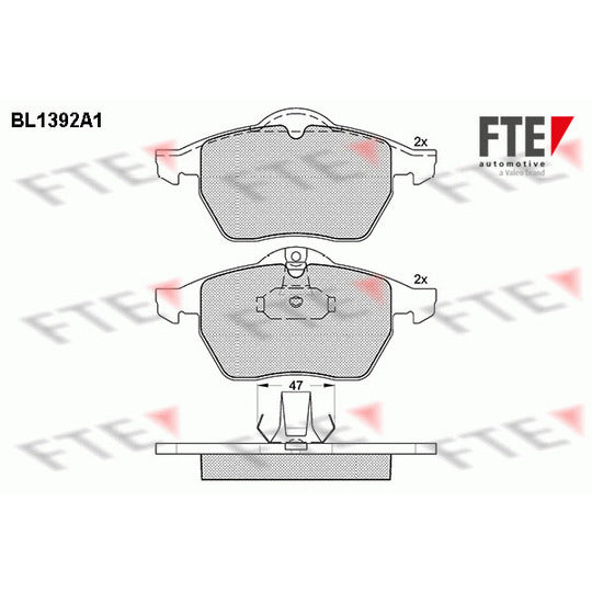 Fte Brake Pad Set, disc brake to suit Opel, Vauxhall, Saab