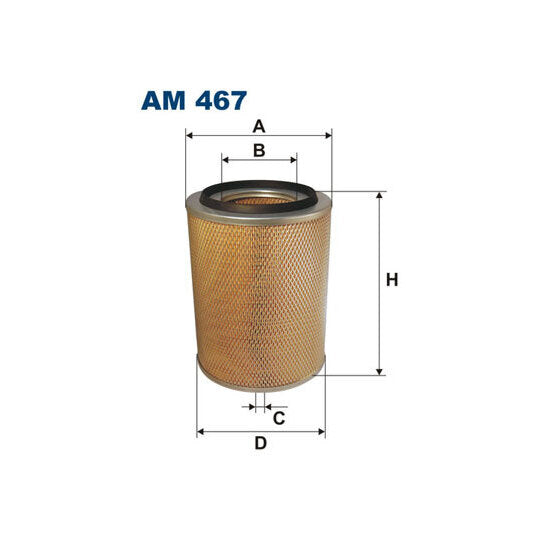 Clean Filters Air filter to suit Ford, Iveco, Fiat Om Carelli Elev