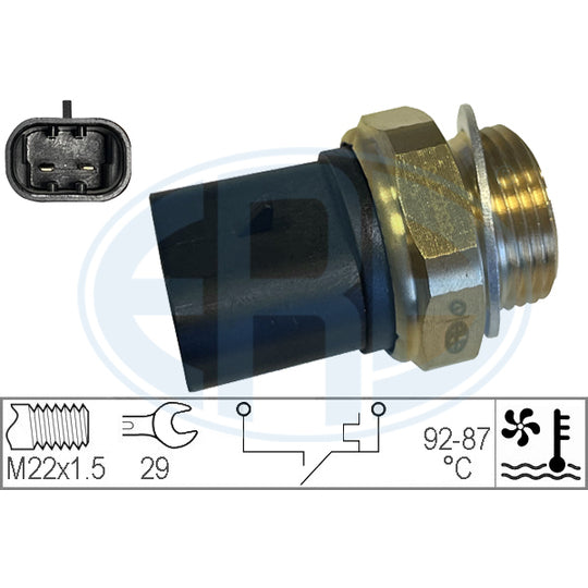 Era 330273 Temperature Switch, radiator fan to suit Peugeot, Fiat, Citroën/Peugeot