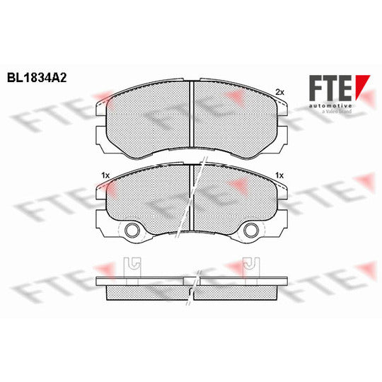 Fte Brake Pad Set, disc brake to suit Opel, Vauxhall