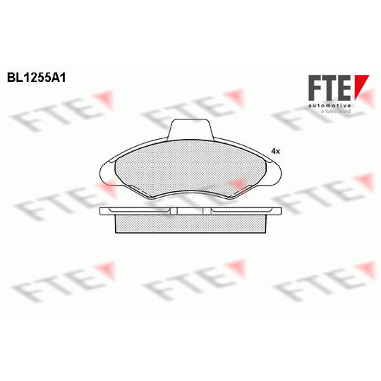 Fte Brake Pad Set, disc brake to suit Ford