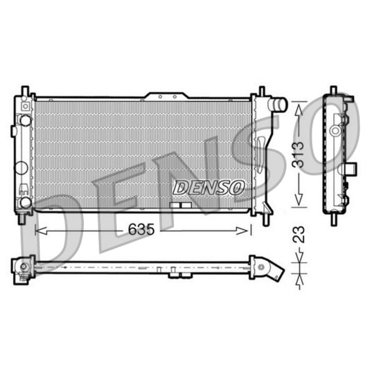 Denso Radiator, engine cooling to suit Opel, Vauxhall