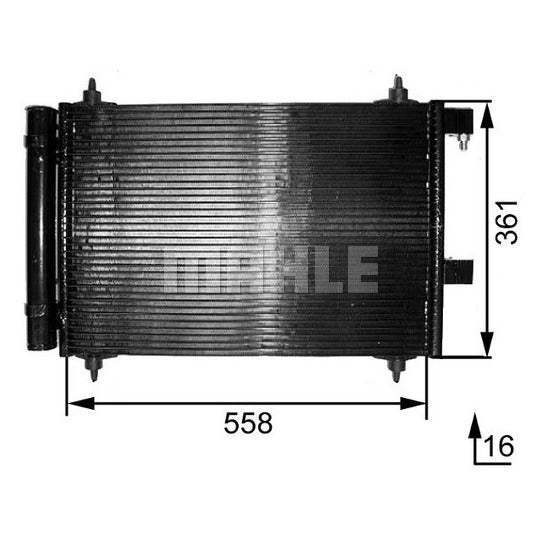 Mahle Condenser, air conditioning to suit Citroën