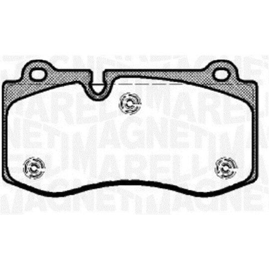 Magneti Marelli Brake Pad Set, disc brake to suit Mercedes-Benz