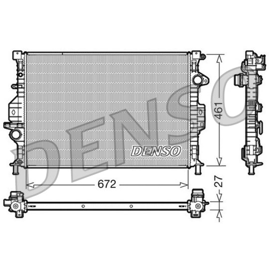 Denso Radiator, engine cooling to suit Ford, Land Rover, Volvo