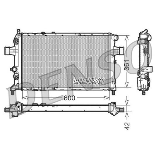 Denso Radiator, engine cooling to suit Opel