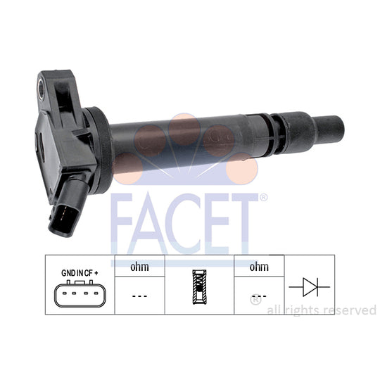 Facet Ignition coil to suit Toyota, Hitachi, Aston Martin