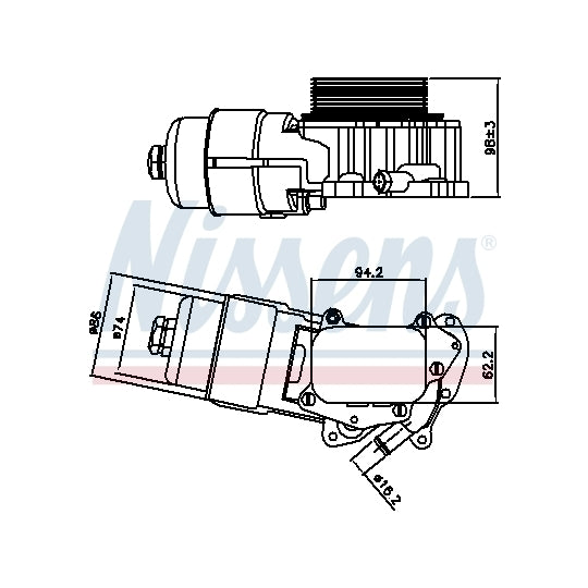 Nissens Oil Cooler, engine oil to suit Toyota, Ford, Mazda