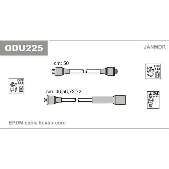 Janmor Ignition Cable Kit to suit Opel