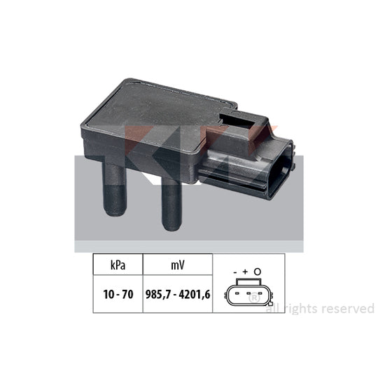 Kw Sensor, exhaust pressure to suit Ford, Mazda, Peugeot