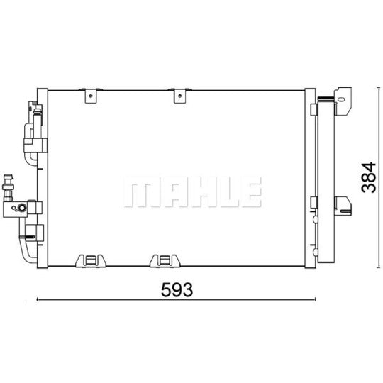 Mahle AC 337 000S Condenser, air conditioning to suit Opel, Vauxhall, Holden