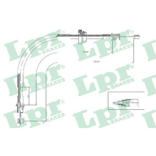 Lpr Cable, parking brake to suit Ford