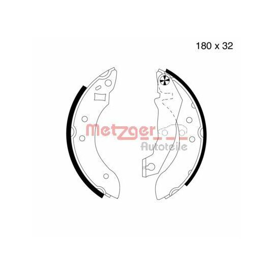 Metzger Brake Shoe Set to suit Ford
