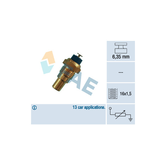 Fae Sensor, coolant temperature to suit Opel, Isuzu