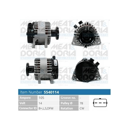 Meat & Doria Alternator to suit Ford