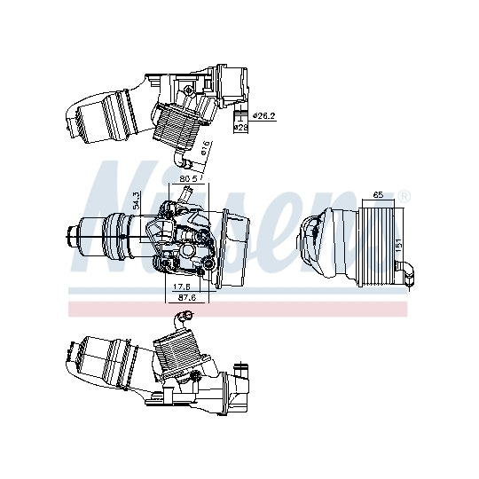 Nissens Oil Cooler, engine oil to suit VW