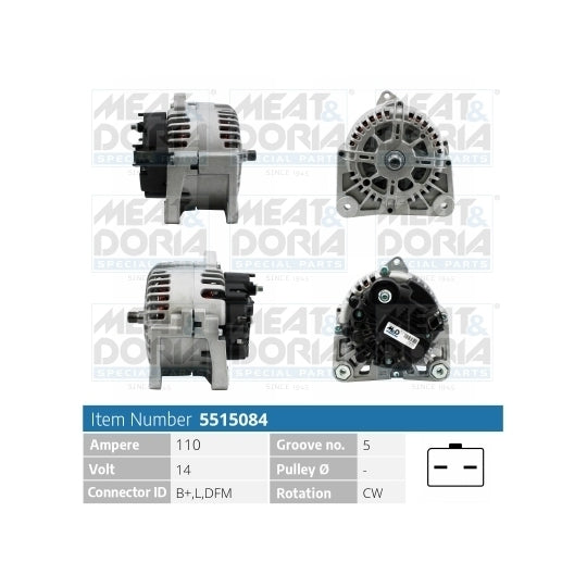 Meat & Doria Alternator to suit Mitsubishi, Nissan, Renault