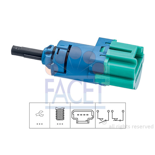 Facet 7.1286 Brake Light Switch to suit Toyota, Peugeot, Citroën