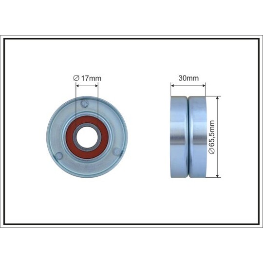 Caffaro Tensioner Pulley, v-ribbed belt to suit Mercedes-Benz, Chrysler