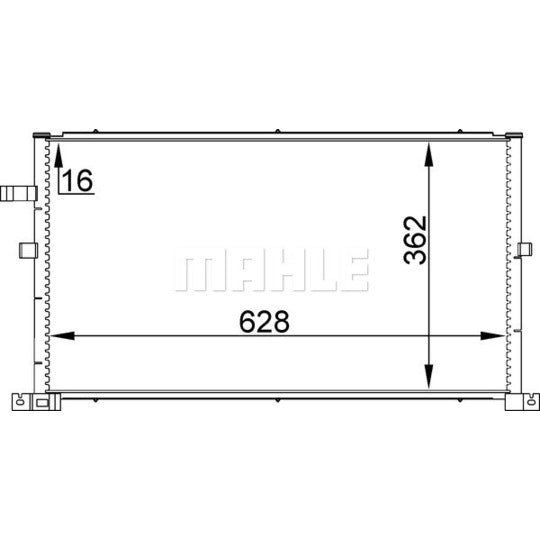 Mahle Condenser, air conditioning to suit Ford