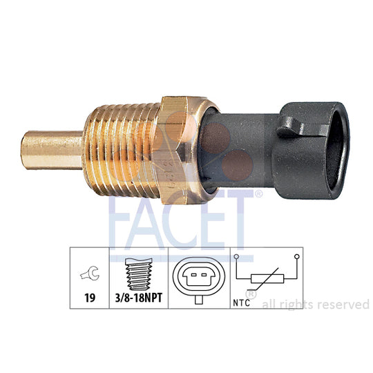 Facet Sensor, coolant temperature to suit Honda, Fiat, Opel