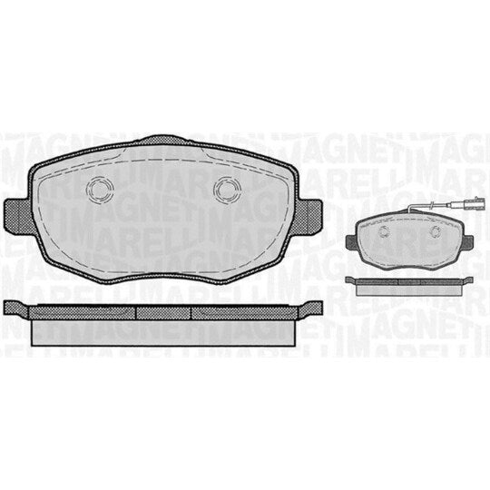 Magneti Marelli Brake Pad Set, disc brake to suit Fiat, Lancia