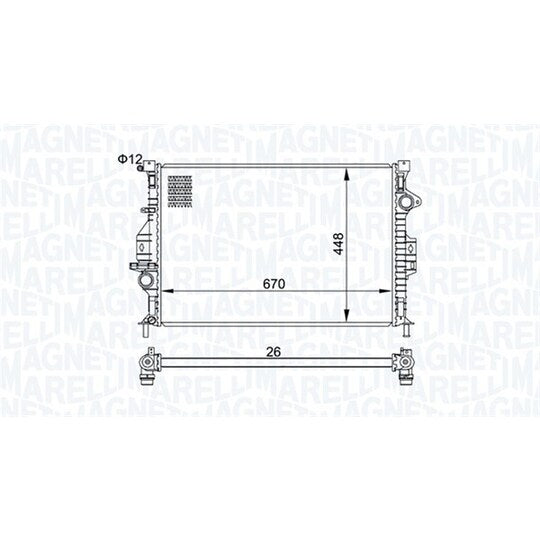Magneti Marelli Radiator, engine cooling to suit Ford, Volvo