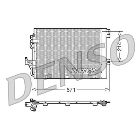 Denso Condenser, air conditioning to suit Opel