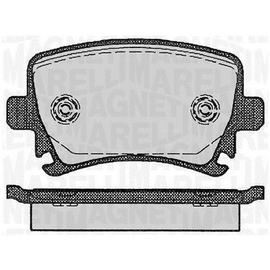 Magneti Marelli Brake Pad Set, disc brake to suit Audi, VW, Seat