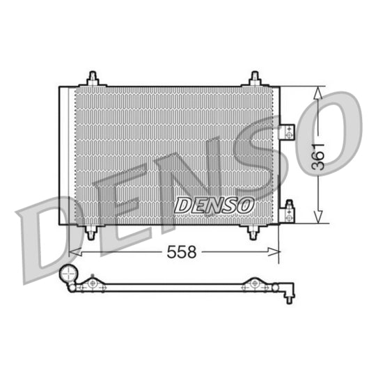 Denso Condenser, air conditioning to suit Peugeot, Citroën/Peugeot